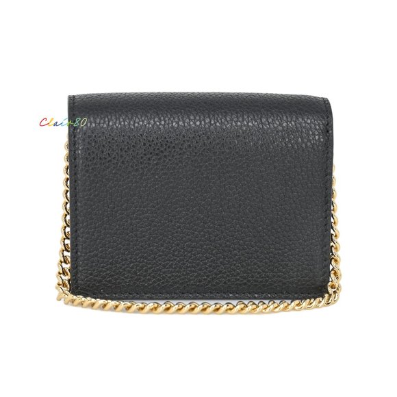 Gucci Zumi Grainy Leather Chain Card Case Wallet - Picture 4 of 8